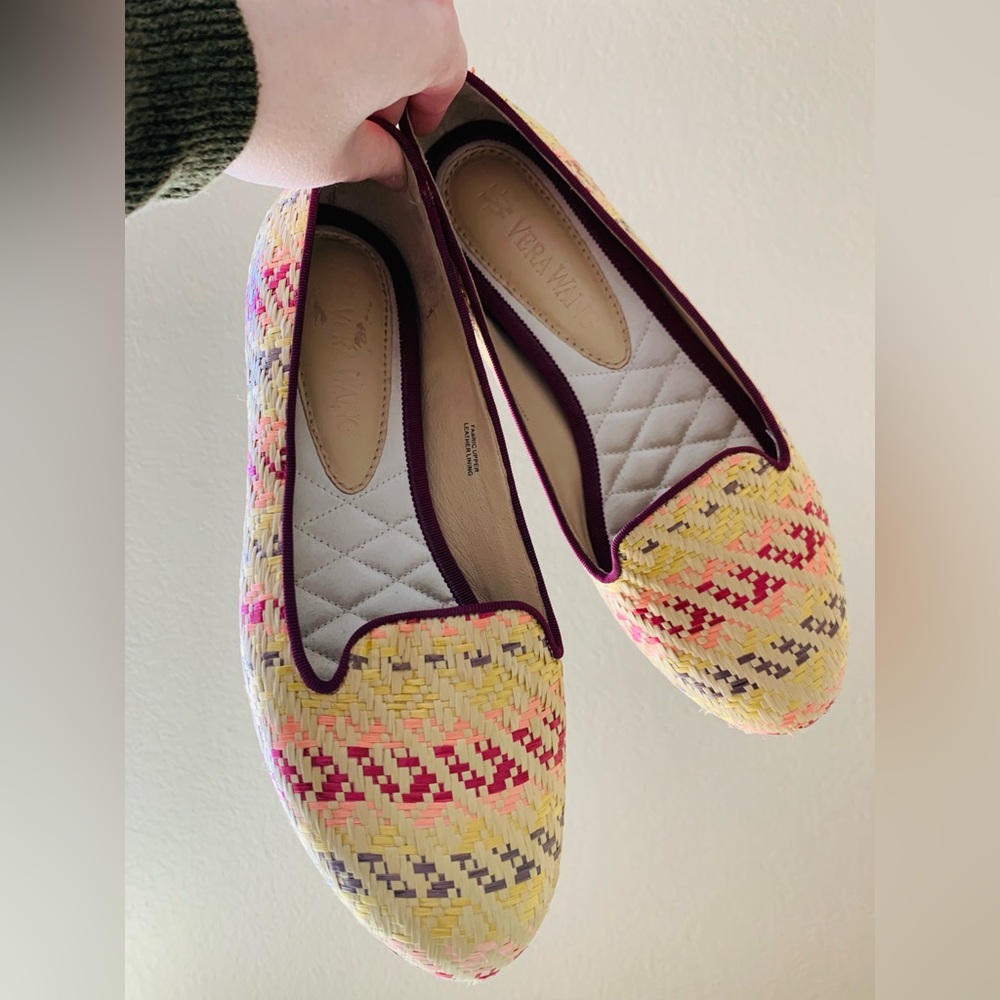 Vera Wang Multi-Color Woven Straw Loafer - size 8.5
